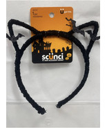 Scunci ￼ Halloween Velvet Cat Ear Headband￼ Black Glitter Bat  COMBINE S... - $3.83