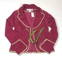 Beebop &amp; Wally New York Womens Velvet Blazer Jacket Tie Front Small New ... - $49.49