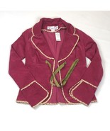 Beebop &amp; Wally New York Womens Velvet Blazer Jacket Tie Front Small New ... - $49.49