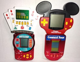 Handheld Electronic Game Lot Of 4 Battleship Connect 4 Texas Hold Em Disneyland - £11.42 GBP