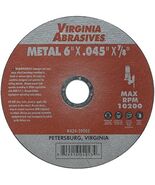 VIRGINIA ABRASIVES 424-59003 6x.045x7/8 Cutting Wheel - €15,65 EUR