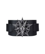 Alchemy A138 Baphomet Bracelet Gothic Wrist Black Leather Strap Buckle G... - $50.00