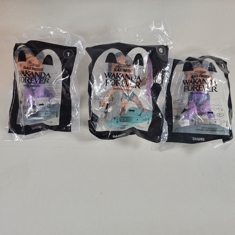 Black Panther Wakanda Forever Toy Lot of 3 #1 Shuri and #6 Namor Party Favors - $10.69