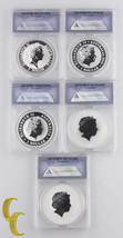 1993-2011 Australia Dollar Coin Lot of 5 Kookaburra, Koala, Rabbit MS70 DCAM - £392.66 GBP