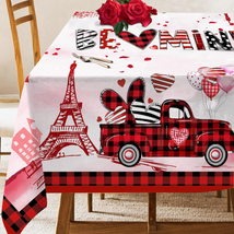 Hexagram Valentines Tablecloth, Valentines Table Cloth Rectangle 60X84 I... - $13.99