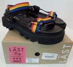 LAST Rainbow Strap Chunky Sandals Black Size 41 or US 9 Brand New In Box - £108.89 GBP