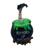 Halloween Bottoms Up Witches 6&quot; Photo Holder Tabletop Legs Adjust Black - $12.19