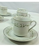 Tea coffee Sheffield Fine China Japan Elegance 502 Pattern 6 Cup &amp; Sauce... - $31.30