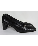 Stuart Weitzman Classic pumps square toe heels leather faux snake Womens... - €31,76 EUR