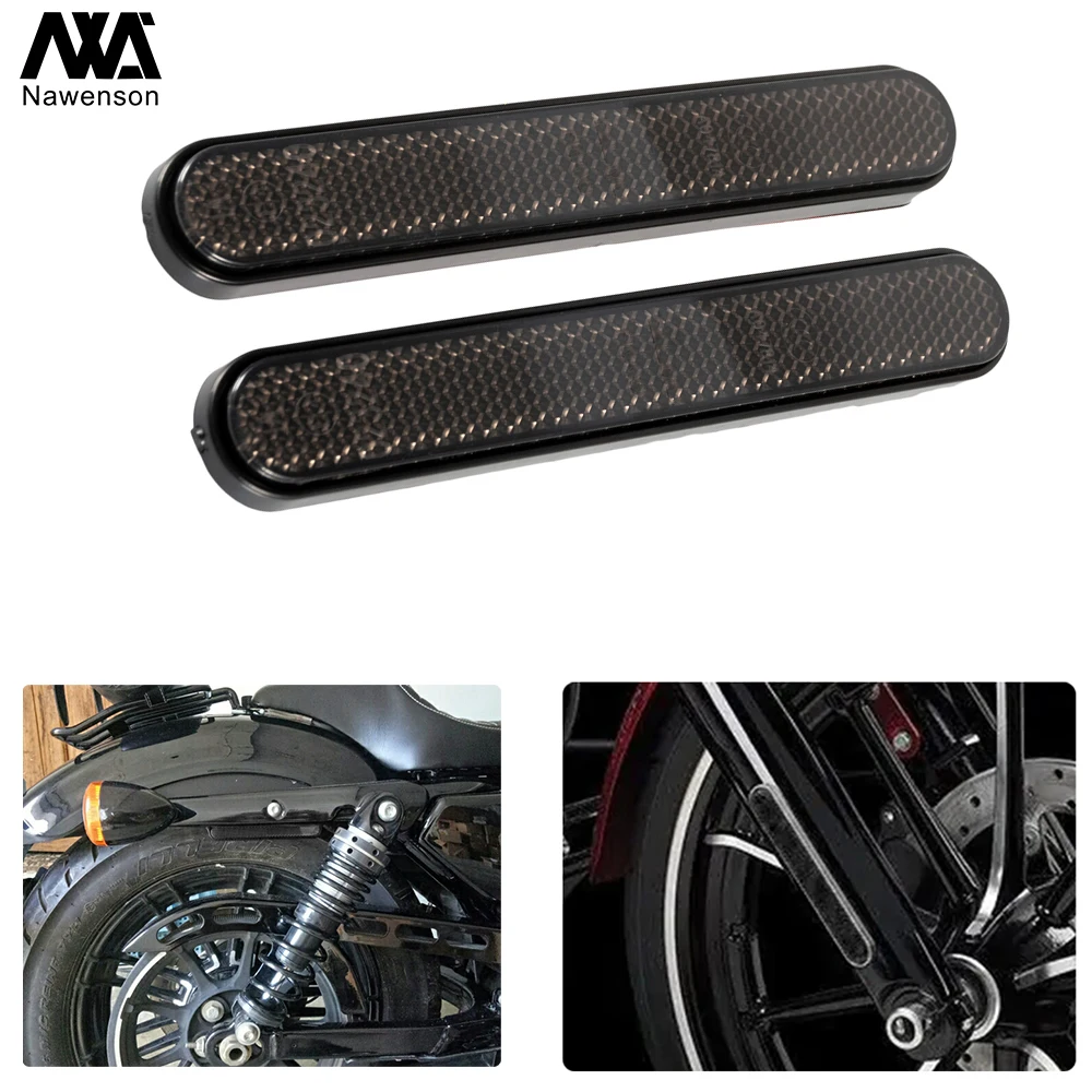 Lateral Motorcycle Reflectors Front Fork/Rear Fender Sticker Decal for H... - £11.85 GBP