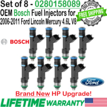 OEM NEW Bosch x8 HP Upgrade Fuel Injectors for 06-11 Mercury Grand Marquis 4.6L - £347.95 GBP