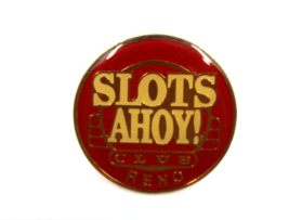 Slots Ahoy! Club Casino Reno Nevada USA Collectible Pin Pinback Travel S... - £13.15 GBP