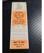 1983 Oakland A&#39;s vs Detroit Ticket Stub - $4.39 CAD