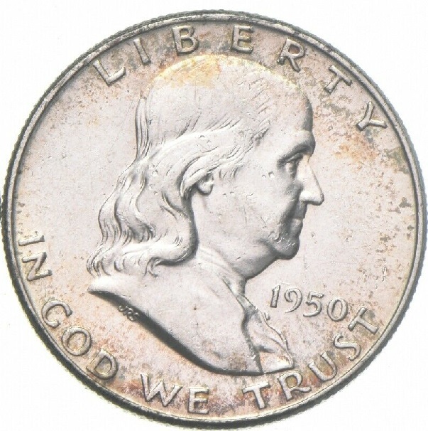 Primary image for 1950 Franklin Half Dollar $1 Face Lot Bullion Silver  20220021b