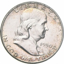 1950 Franklin Half Dollar $1 Face Lot Bullion Silver  20220021b - $27.99