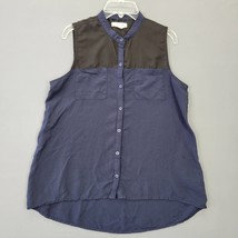 Aeropostale Women Shirt Size L Blue Navy Black Preppy Sleeveless Classic... - $10.71