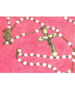 Italian Seven Sorrows White Rosary Beads with 54 beads - $344.07 CAD