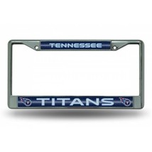 tennessee titans nfl football team logo glitter chrome license plate made in usa - £24.12 GBP