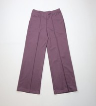 Vtg 70s Streetwear Womens 14 Blank Knit Wide Leg Bell Bottoms Pants Purp... - $59.35