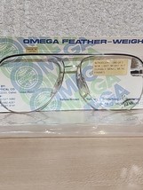 OMEGA Aviator Feather Weight Eyeglasses Silver Lens Frame 56x18x145 Japa... - $174.57 MXN