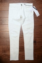 Armani Exchange A|X $180 J27 Men&#39;s Skinny Biker White Stretch Cotton Jeans 34 - £51.47 GBP