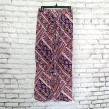 Bebop Pants Women Small Purple Geometric Aztec Elastic Waist Pull On Boh... - $19.99