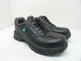 ROYER Boy&#39;s Leather Steel Toe Casual Dress Work Shoes 501SP Black Size 5.5M - £45.55 GBP