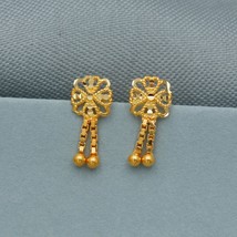 Dainty Small 20k Yellow Gold Stud Earrings, Handmade gold earrings for women, in - £80.73 GBP