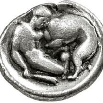 HERAKLES wrestling the Nemean Lion/ATHENA. Taras, Calabria Greek Diobol Coin - £225.24 GBP