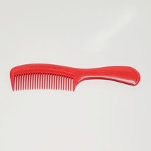 Dupont Vintage Nylon Red-Orange Wide Handled Detangling Comb Made In USA - $14.15
