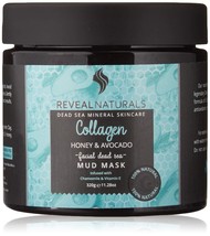 All Natural &amp; Authentic Dead Sea Mud Mask for Face &amp; Body Infused with Collagen, - £17.57 GBP