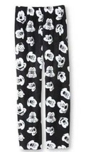 Womens Pajamas Pants Disney Mickey Mouse Black White Fleece Elastic Wais... - £11.46 GBP