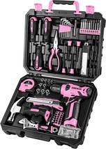 Dekopro Drill Set: 126-Piece Hand Tool Kits For Women, Home Tool Kit With Drill, - £59.74 GBP