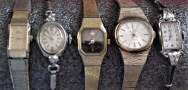 Lot of 5 Womens Watches Seiko Helbros Other Vintage - £39.22 GBP