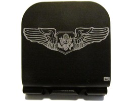 US Air Force Air Crew Wings Officer Laser Etched Aluminum Hat Clip Brim-it - £9.64 GBP