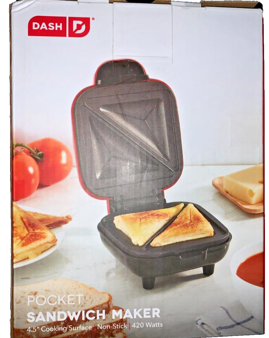Sandwich Maker DASH Pocket Cooking Surface 4.5" Non-Stick - 420 Watts - $22.76