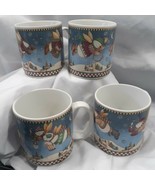 Sakura Set of 4 Debbie Mumm Snow Angel Village Mugs Coffee Tea Cocoa 12o... - £13.15 GBP