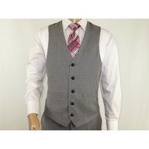 Men's RENOIR Vest Wool 140's Adjustable, Two Pockets 508-5 Lt Gray image 12