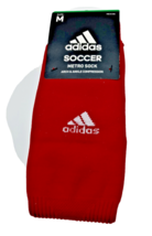 Adidas Soccer Socks Over Calf Size Medium Red Arch Ankle Compression NWT - £6.13 GBP
