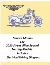 2020 Harley Davidson Street Glide Special Touring Models Service Manual - £22.38 GBP