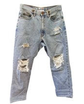 ONE TEASPOON Uomini Jeans Consumati Vintage Braced Saints Azzurro Taglia S 17587 - £49.69 GBP