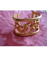 Vintage Gold-tone Cuff Bracelet ~ Nouveau Revival - $12.00