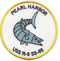 4&quot; Uss Navy R-8 SS-85 Pearl Harbor Embroidered Patch - £23.12 GBP