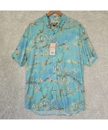 RSVLTS Shirt Mens XL Blue Floral Van Gogh Almond Blossom Museum Collection - £111.29 GBP