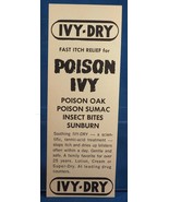 Vintage Revue Annonce Imprimé Design Publicité Ivy Sec Poison Ivy Prurit... - £23.45 GBP