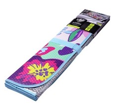 Auto Drive ~ Sun Shade ~ FLORAL ~ Universal Fit ~ 28.5 x 63 ~ Folding Accordion - £17.59 GBP
