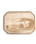 Bugatti Chiron Laser Engraved Pine Plaque - Exquisite Car Enthusiast Mem... - £17.54 GBP