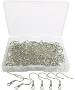 120Pcs Earring Hooks with Ball and Coil, Hypo Allergenic Plated Silver E... - €9,16 EUR