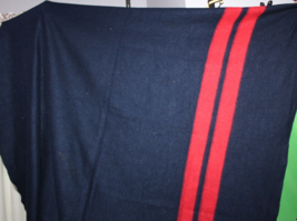 Vintage TWA Trans World Airline First Class Travel Blue With Red Stripes Blanket - £35.47 GBP