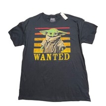 Star Wars Shirt Mens Large Grogu The Mandalorian Baby Yoda Wanted Black ... - $20.66